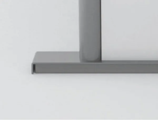 Scrivania geramöbel regolabile altezza poggiapiedi C discrezionale 800x800x680-820 acero/argento N-647101-AS