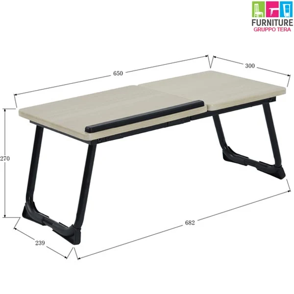 Tavolino Vassoio da Letto Divano per Notebook PC Laptop Pieghevole Leggio 65x30