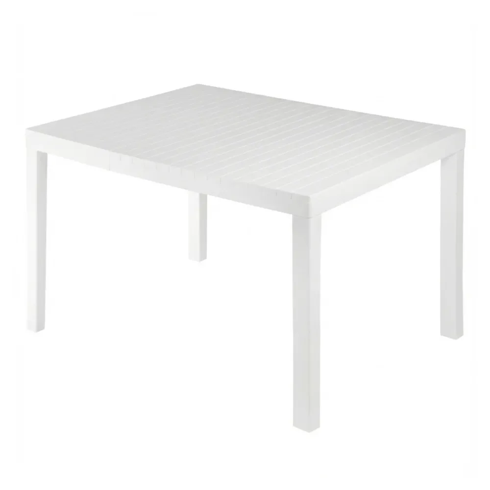 Tavolo Estensibile Indo Resina Bianco da Esterno 150/220x90x72 cm