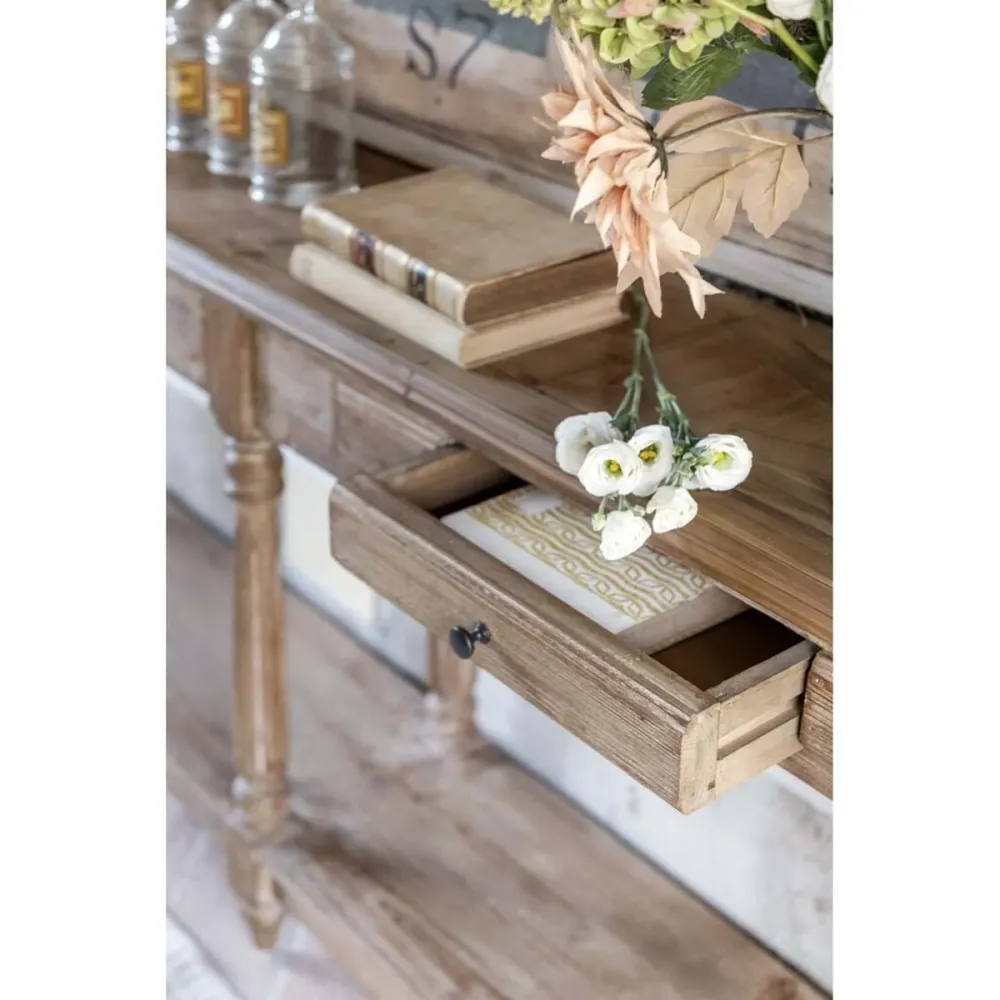 Consolle legno con cassetti