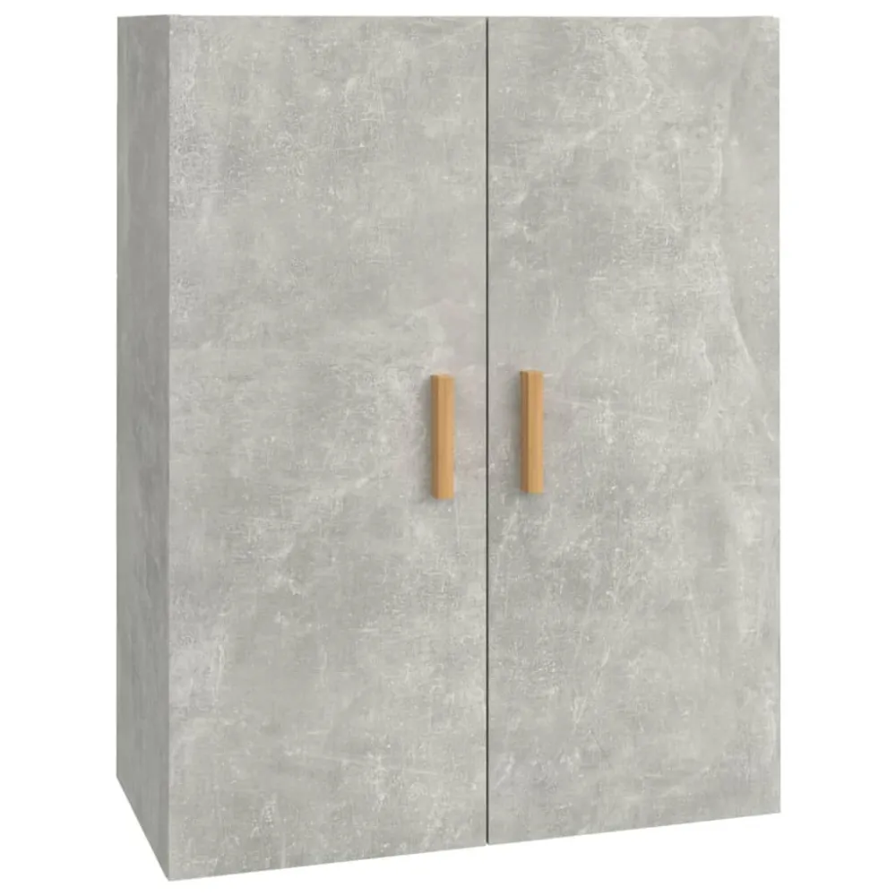Armadietto Pensile Parete Grigio Cemento 69,5x34x90 cm