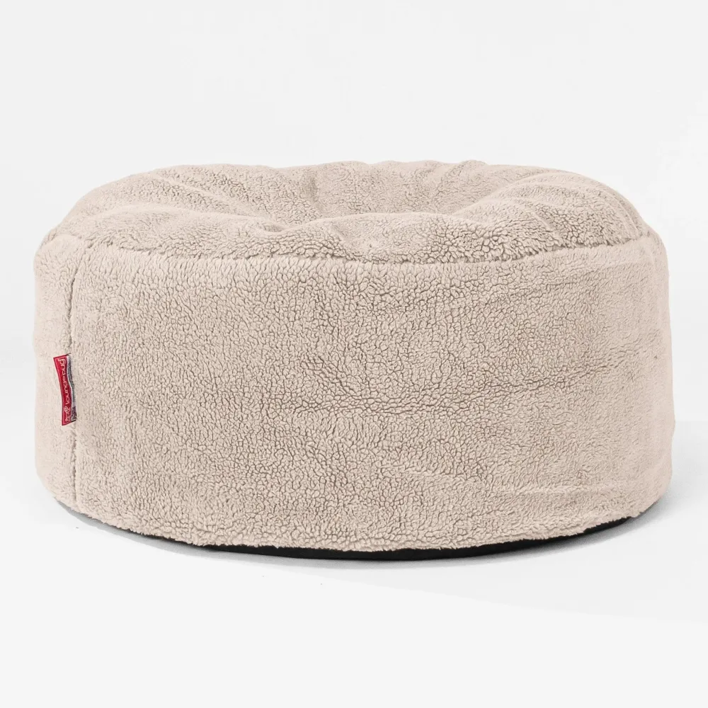 Pouf Rotondo - Eco-pelliccia Orsacchiotto Visone