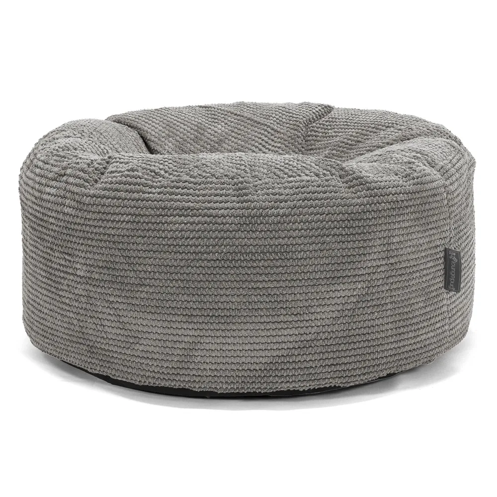 Pouf Rotondo - Pompon Carbone Grigio