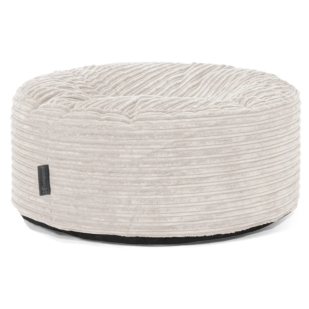 Pouf Rotondo - Velluto Coste Avorio