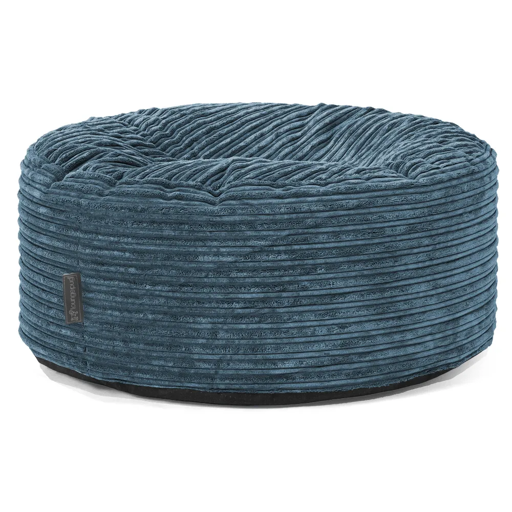Pouf Rotondo - Velluto Coste Navy