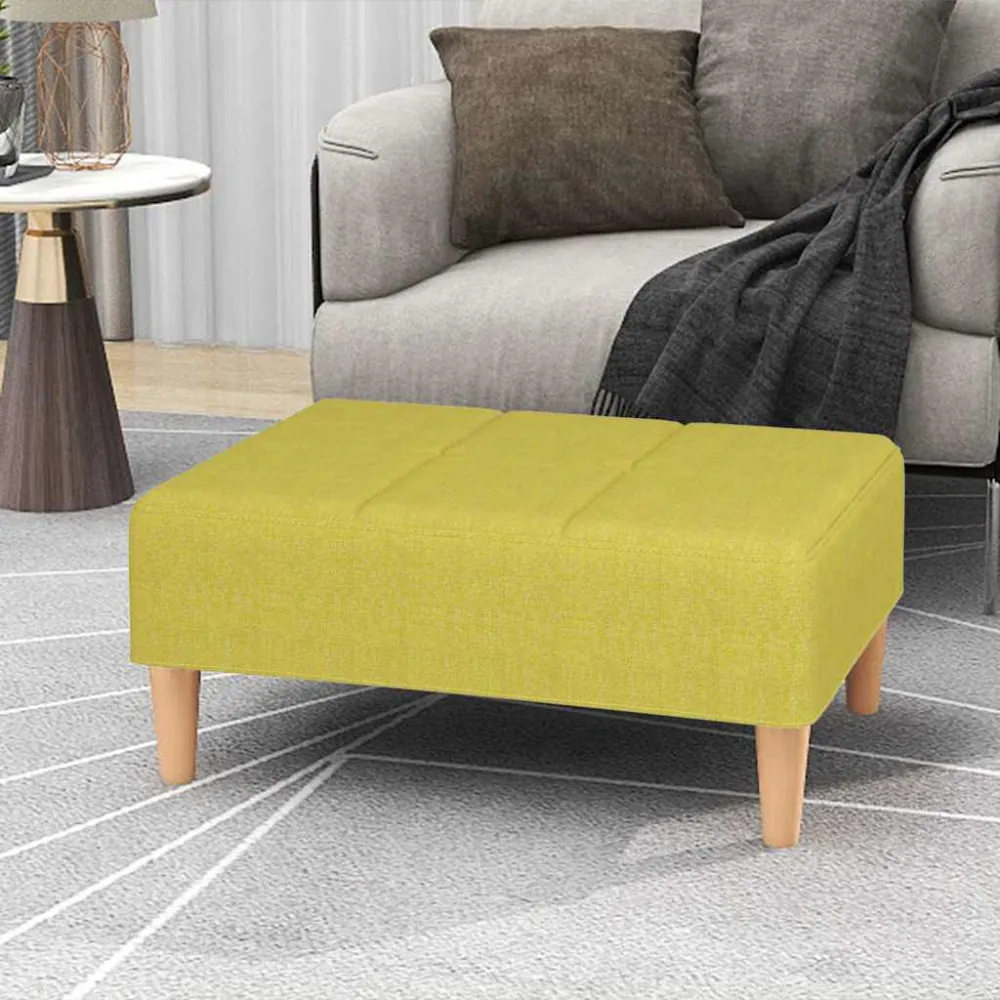 Poggiapiedi Verde 78x56x32 cm Tessuto
