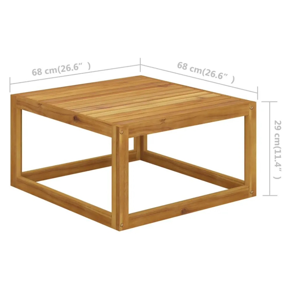 Poggiapiedi con Cuscino Grigio Ombroso Legno Massello Acacia