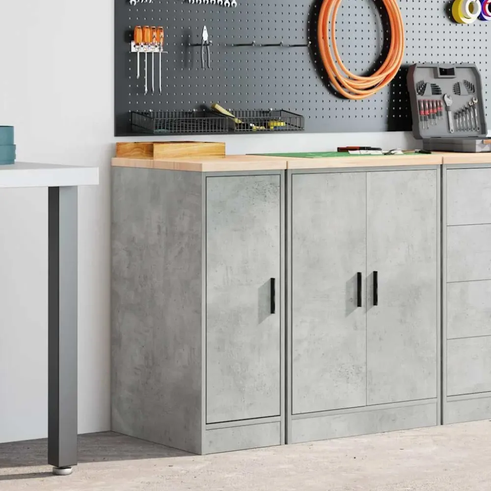 Fuso Armadietto da Garage Grigio cemento 30x51x85 cm